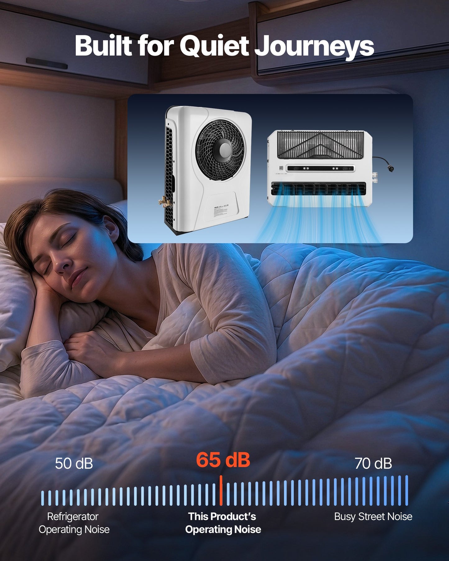 Truck Air Conditioner, 12V 10000 BTU Mini Split AC Unit, 400 m³/h Airflow Cab Air Conditioner, Fast Cooling Low Noise for Semi Truck, Camper, Construction Vehicle, Crane, Tractor, Excavator