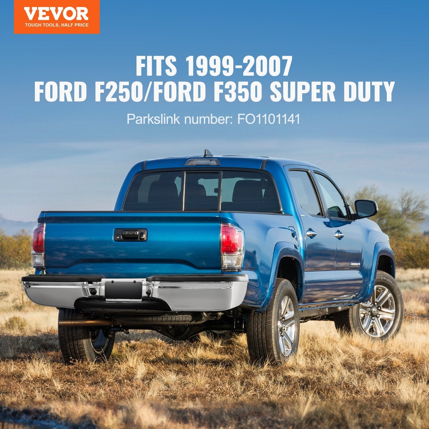 Steel Rear Step Bumper for 1999-2007 Ford F250/F350 Super Duty, Impact Resistant