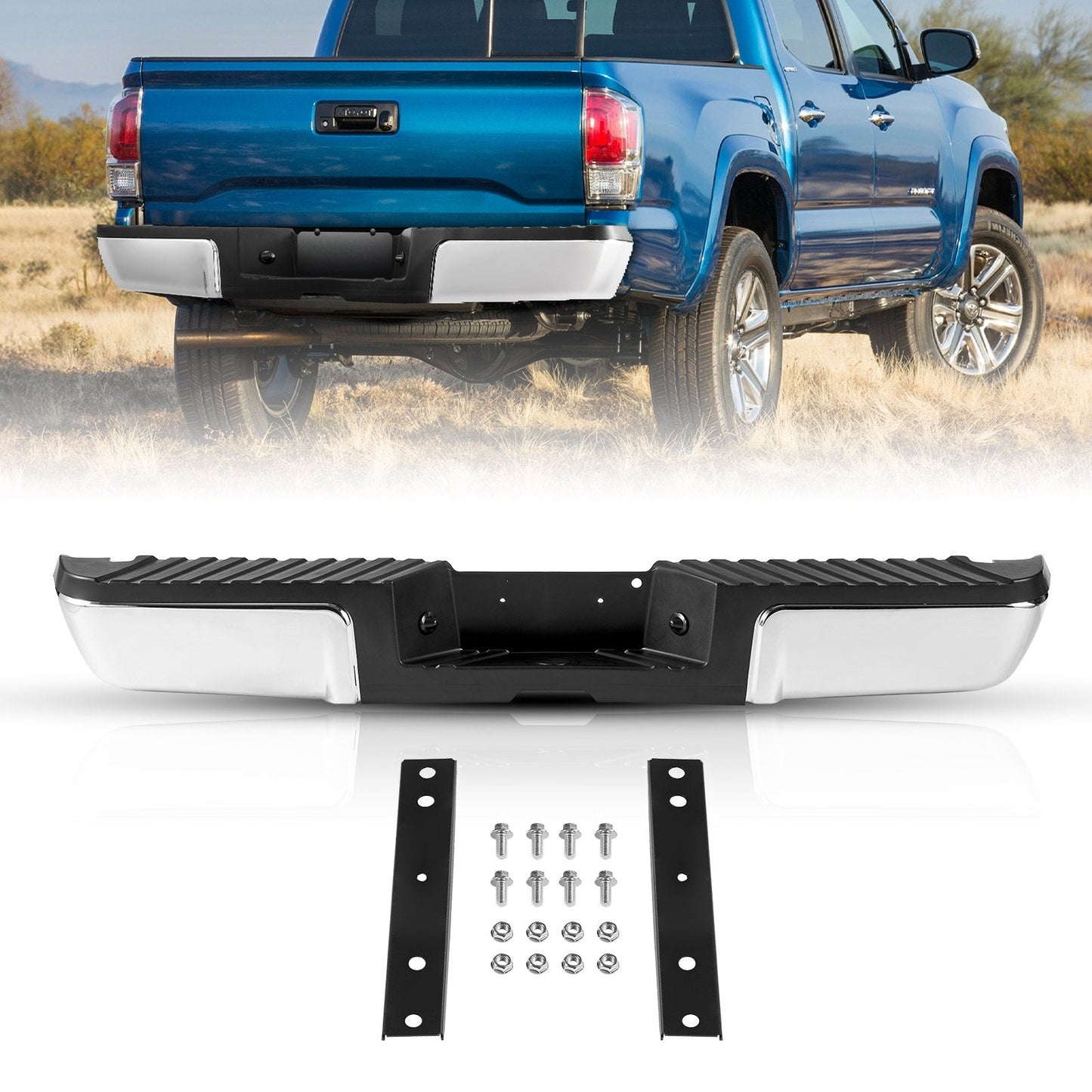 Steel Rear Step Bumper for 2008-2016 Ford F250/F350 with Lighting
