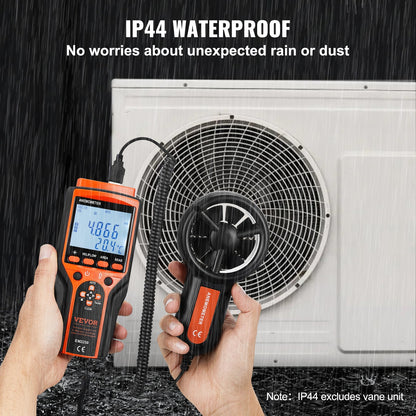VEVOR Split Handheld Anemometer, -10℃ to 60℃, Digital Wind Speed CFM Meter Gauge