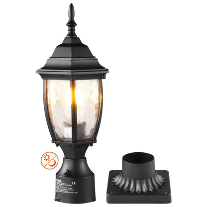 Outdoor Lamp Post Light with Smart Sensor, 0.4m Pole, Waterproof & Stylish Design