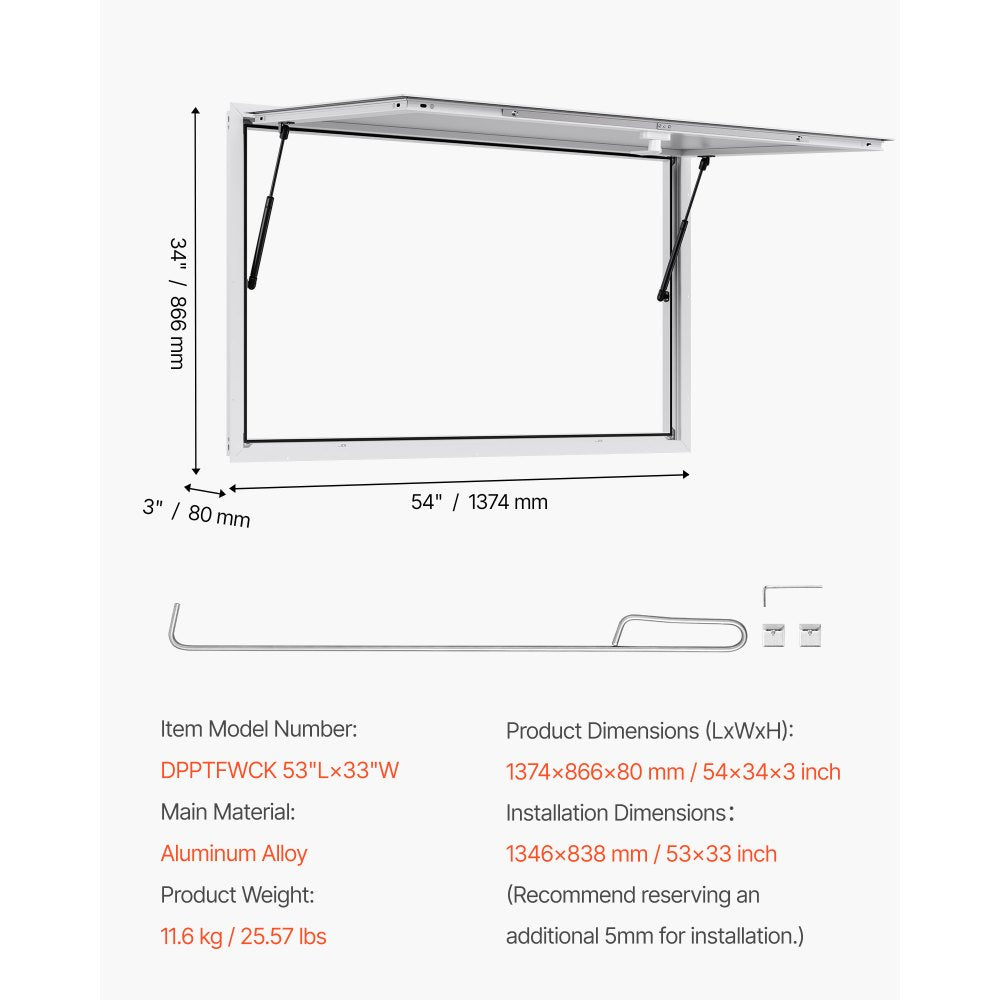 135x84 cm Concession Stand Serving Window Food Truck Service Awning
