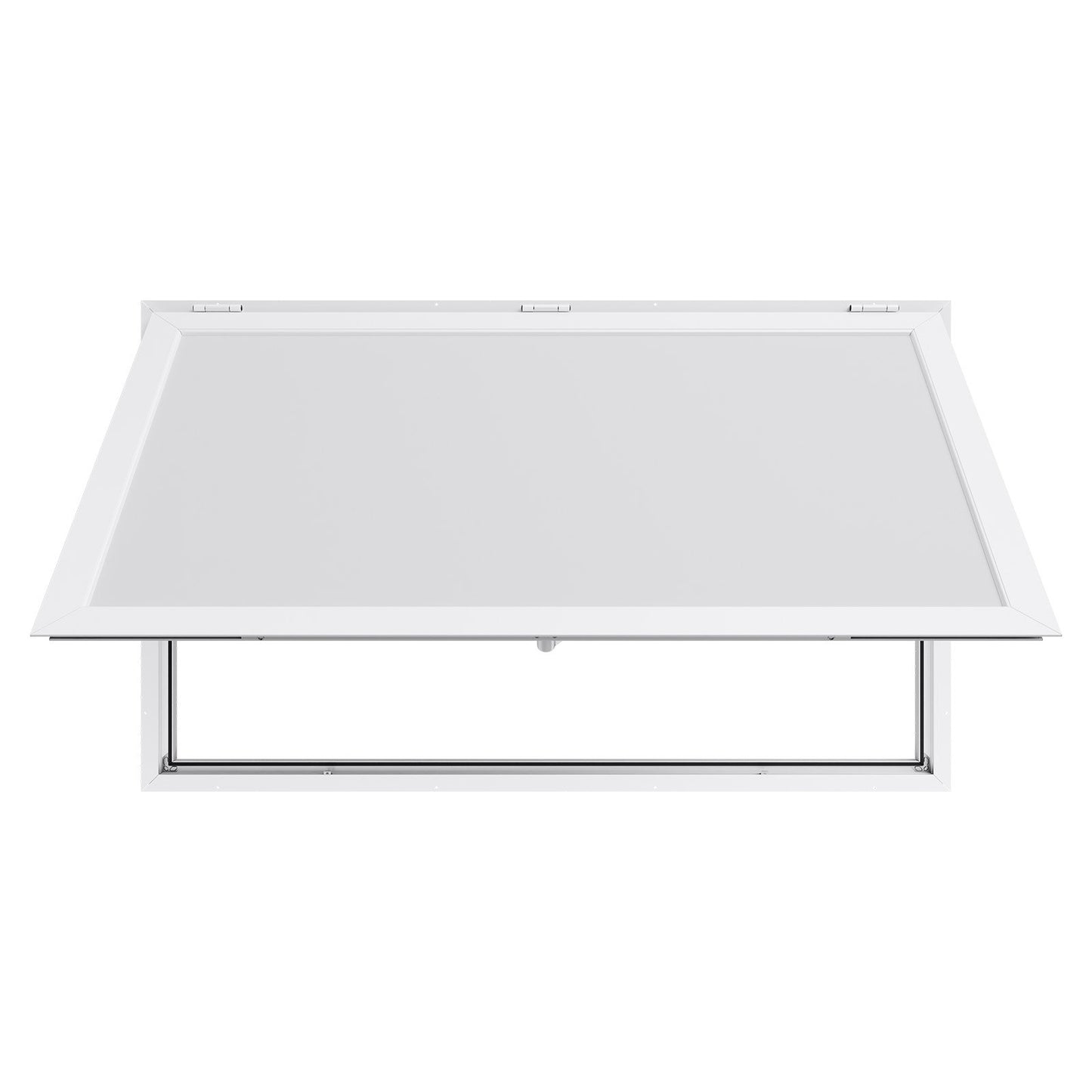 Concession Window 152x92 cm, Aluminum Alloy Frame Service Window for Food Truck, Up to 85 Degrees Stand Serving Window with Awning Door and Drag Hook, Rainwater Resistant for Concession Trailer