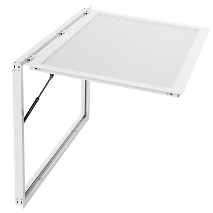 Concession Window 152x92 cm, Aluminum Alloy Frame Service Window for Food Truck, Up to 85 Degrees Stand Serving Window with Awning Door and Drag Hook, Rainwater Resistant for Concession Trailer