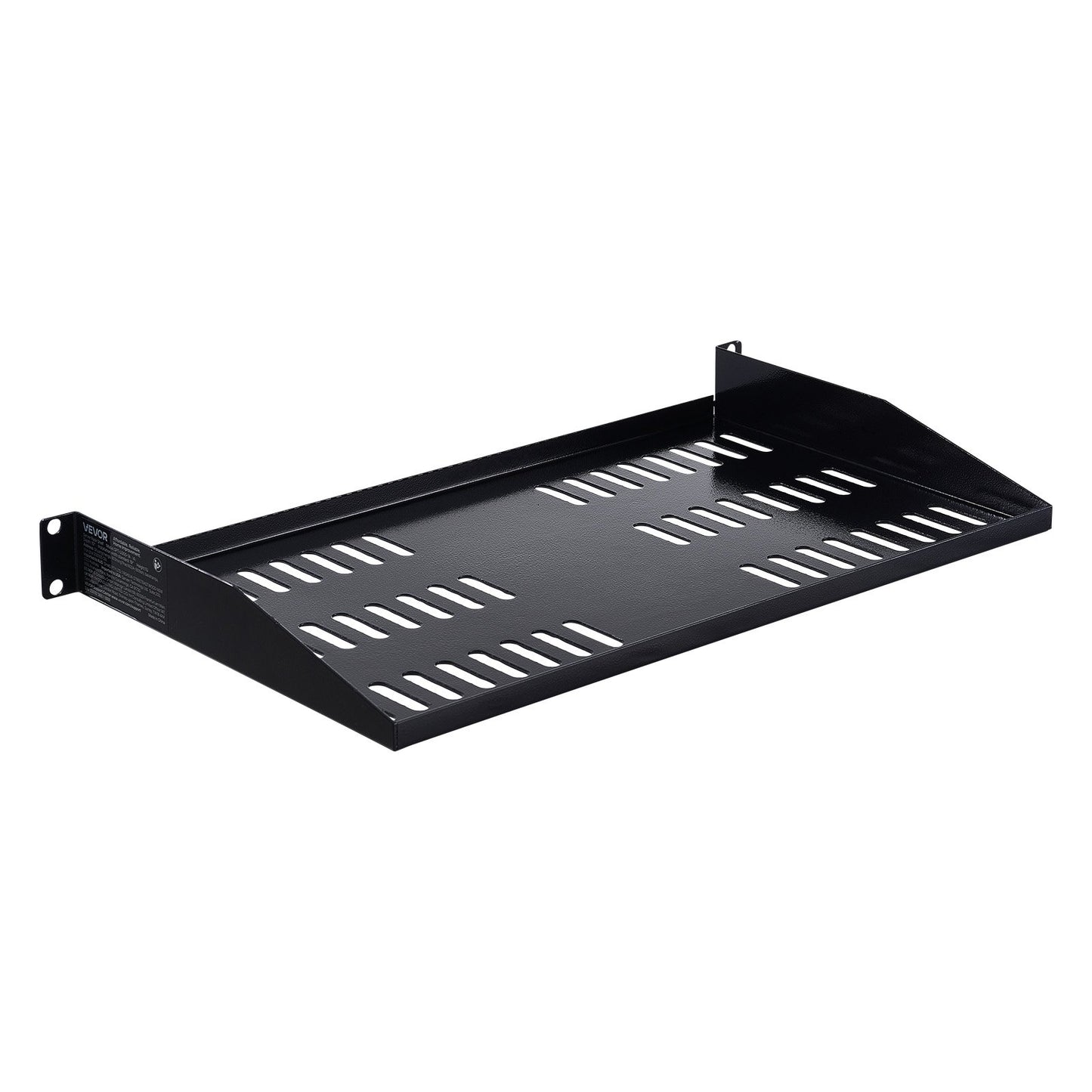 1U Server Rack Shelf, 4 PCS, 22.68 kg Max Load-Bearing Vented Cantilever, Wall Mount or Rack Mount Shelf with Tray, 254 mm Depth, Good Air Circulation for Cabinet Computer Network Equipment