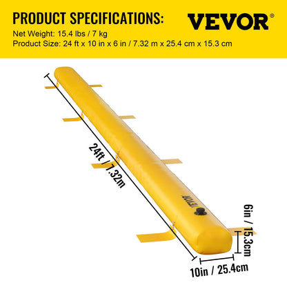 Reusable 7.32m PVC Flood Barrier with 290L Capacity for Home and Garage Protection