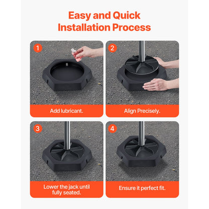 RV Leveling Pads 5000lbs 4 Pcs Rubber Trailer Jack Pads for 10" Round Feet