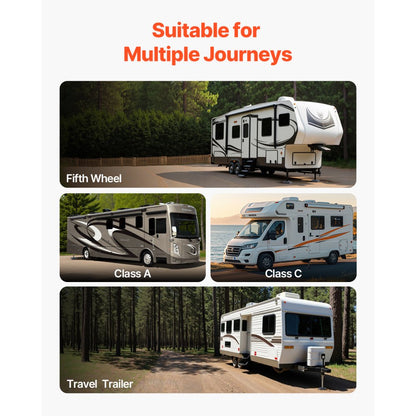 RV Leveling Pads 5000lbs 4 Pcs Rubber Trailer Jack Pads for 10" Round Feet