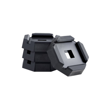 RV Leveling Pads 5000 lbs 4 Pcs Rubber Trailer Jack Pads 5.5" Square Feet