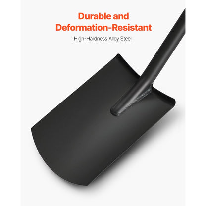 Square Shovel Flat Shovel 122 cm with D-Handle for Gardening & Digging