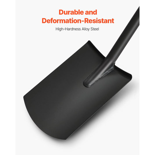 Square Shovel Flat Shovel 122 cm with D-Handle for Gardening & Digging
