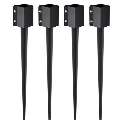 VEVOR Fence Post Anchor Ground Spike 4 Pack 36 x 4 x 4 In Metal Fence Stakes