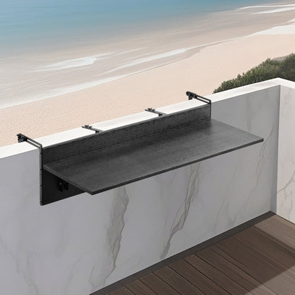 Balcony Hanging Table 12 x 48 in Patio Railing Bar Table Foldable