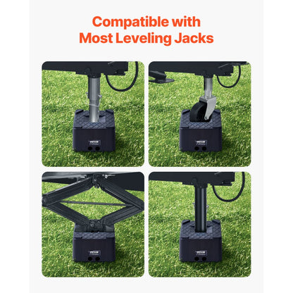 Trailer Jack Block, 6" High Heavy Duty RV Leveling Block with 6000 lbs Capacity, RV Jack Stand, Motorcycle Stand, Stool,