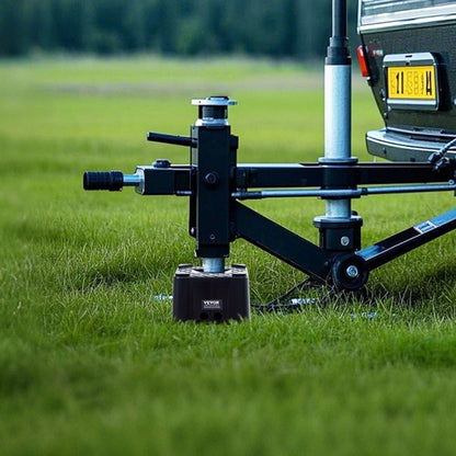 Trailer Jack Block, 6" High Heavy Duty RV Leveling Block with 6000 lbs Capacity, RV Jack Stand, Motorcycle Stand, Stool,