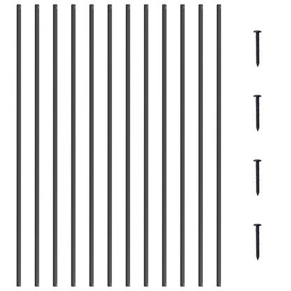 VEVOR Staircase Metal Balusters, 44'' x 0.5'' Square Aluminum Alloy Decorative Banister