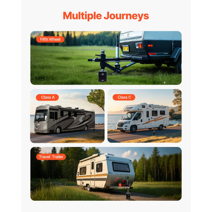 Trailer Jack Blocks, 6" High Heavy Duty RV Leveling Blocks, Each with 6000 lbs Capacity, as RV Jack Stand, Stool, Camper Accessories, for Travel Trailers, 5th Wheels Class A/C Motorhomes, 2 Pcs