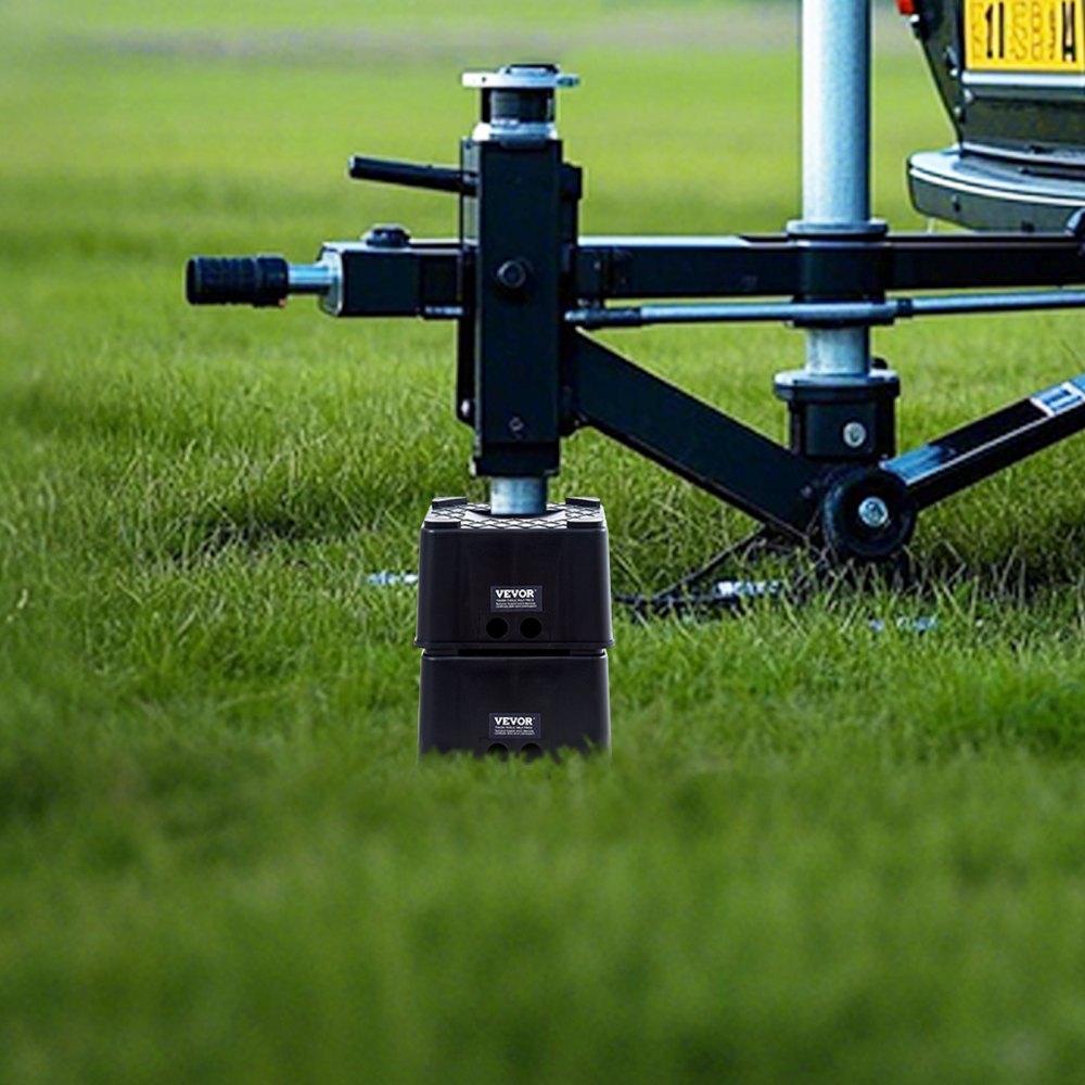 Trailer Jack Blocks, 6" High Heavy Duty RV Leveling Blocks, Each with 6000 lbs Capacity, as RV Jack Stand, Stool, Camper Accessories, for Travel Trailers, 5th Wheels Class A/C Motorhomes, 2 Pcs