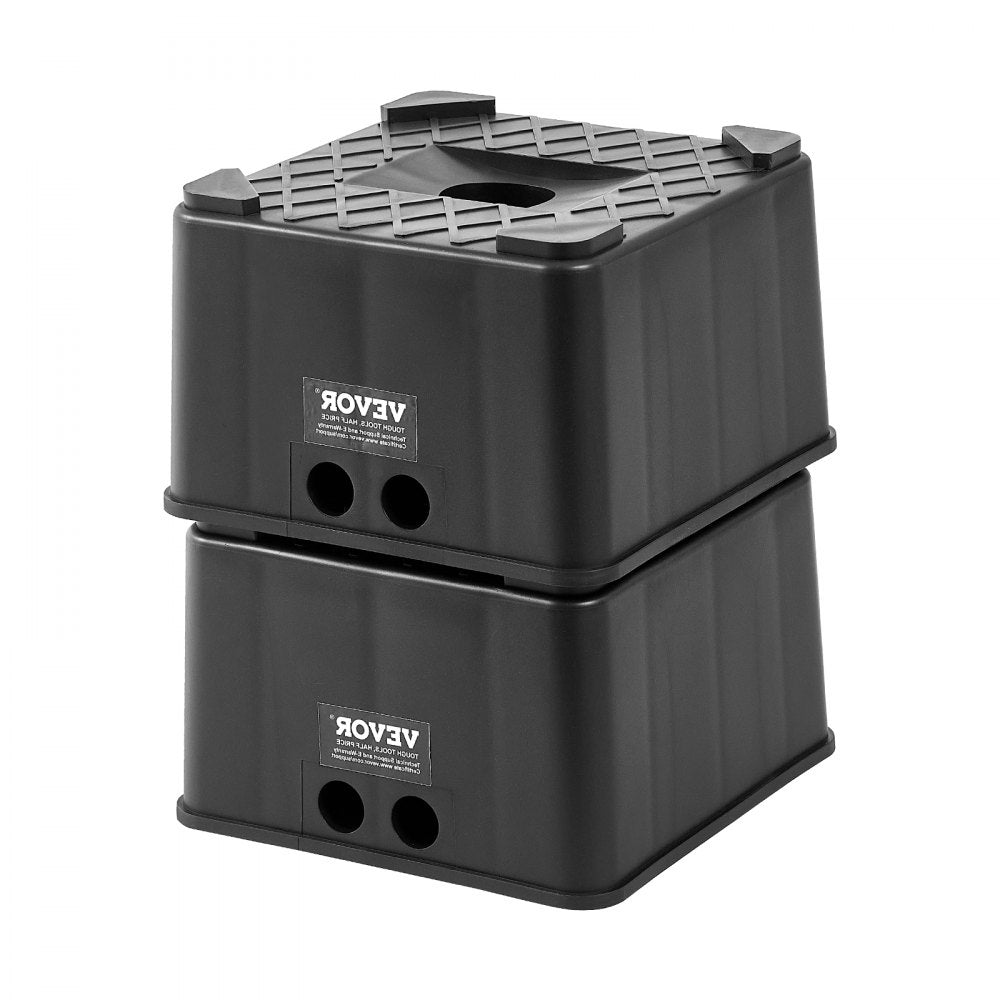 Trailer Jack Blocks, 6" High Heavy Duty RV Leveling Blocks, Each with 6000 lbs Capacity, as RV Jack Stand, Stool, Camper Accessories, for Travel Trailers, 5th Wheels Class A/C Motorhomes, 2 Pcs