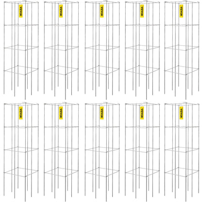 VEVOR Tomato Cages Plant Support Cages 10 Packs Square Steel 3.8 FT for Garden