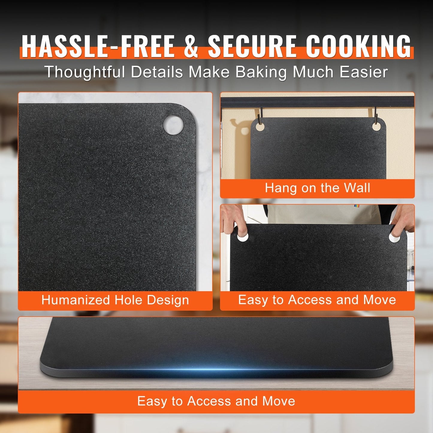 Pre-Seasoned Carbon Steel Pizza Baking Stone, 0.41m x 0.37m, 6.6 kg
