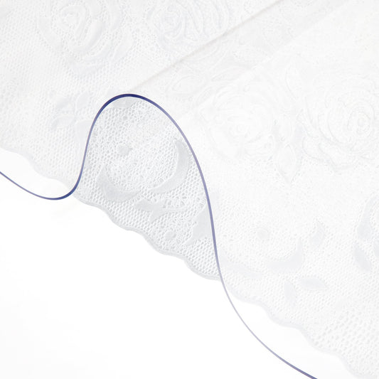 VEVOR Plastic Table Cover 61 x 152.4 cm, 1.5 mm Thick Clear Table Protector, Rectangle