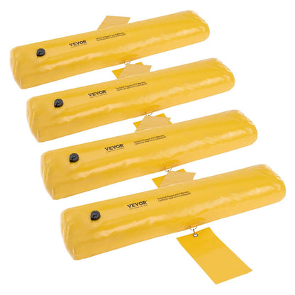 Flood Barrier Bags 4-Pack, 1.22m PVC Tarpaulin, 4kg, with 8 Fixing Clips
