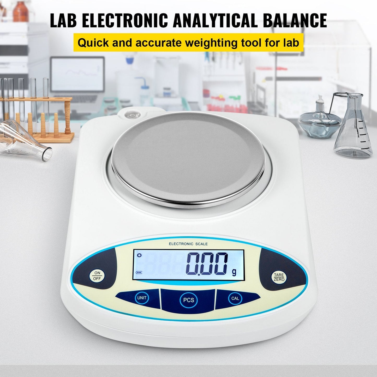Digital Lab Precision Scale 500g x 0.01g with LCD Display and Wide Usage