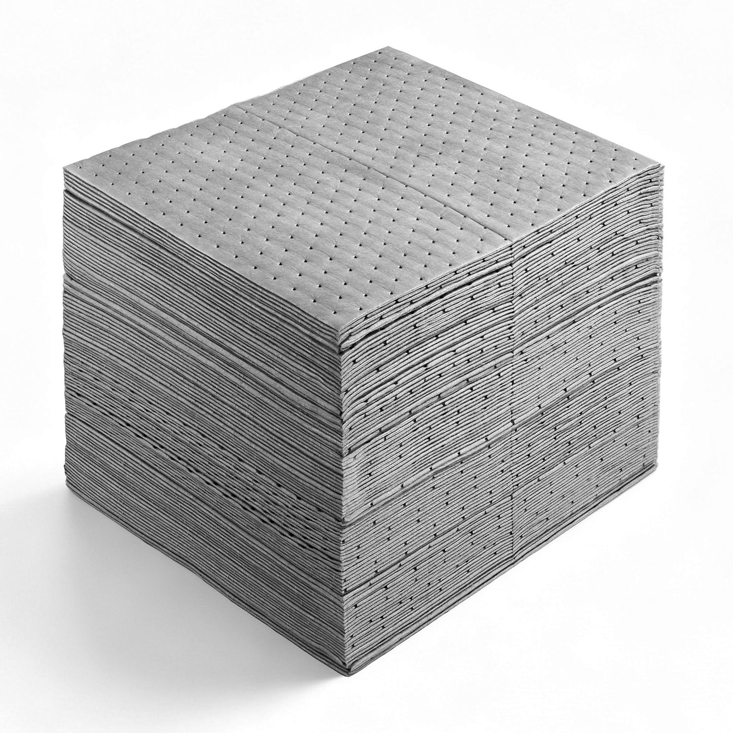 Oil & Water Absorbent Pads, 41x46 cm 100-Pack, Heavy-Duty Spill Absorbing Pads, Universal for Gasoline/Engine Oil/Water/Coolant, Durable PP Spill Control Mats for Garage Workshop Factory