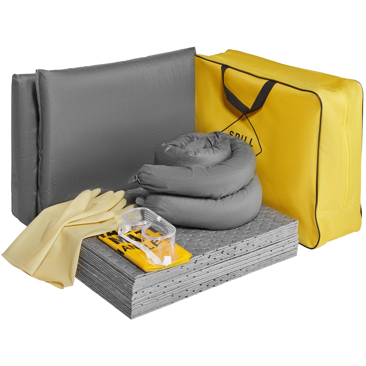VEVOR Universal Spill Kit, Spill Control Supplies 43 pcs, Includes 30 Universal
