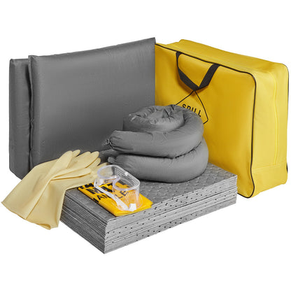 VEVOR Universal Spill Kit, Spill Control Supplies 43 pcs, Includes 30 Universal