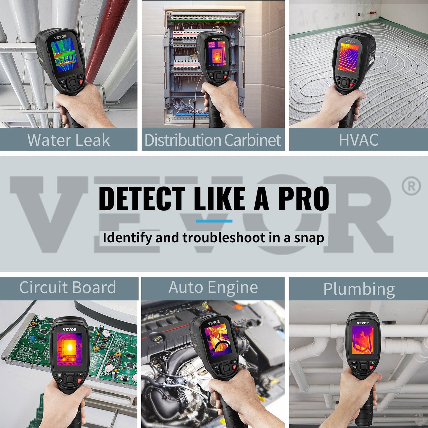 Infrared Thermal Camera with 240x180 Resolution, 2.8" Display, 4 Color Modes