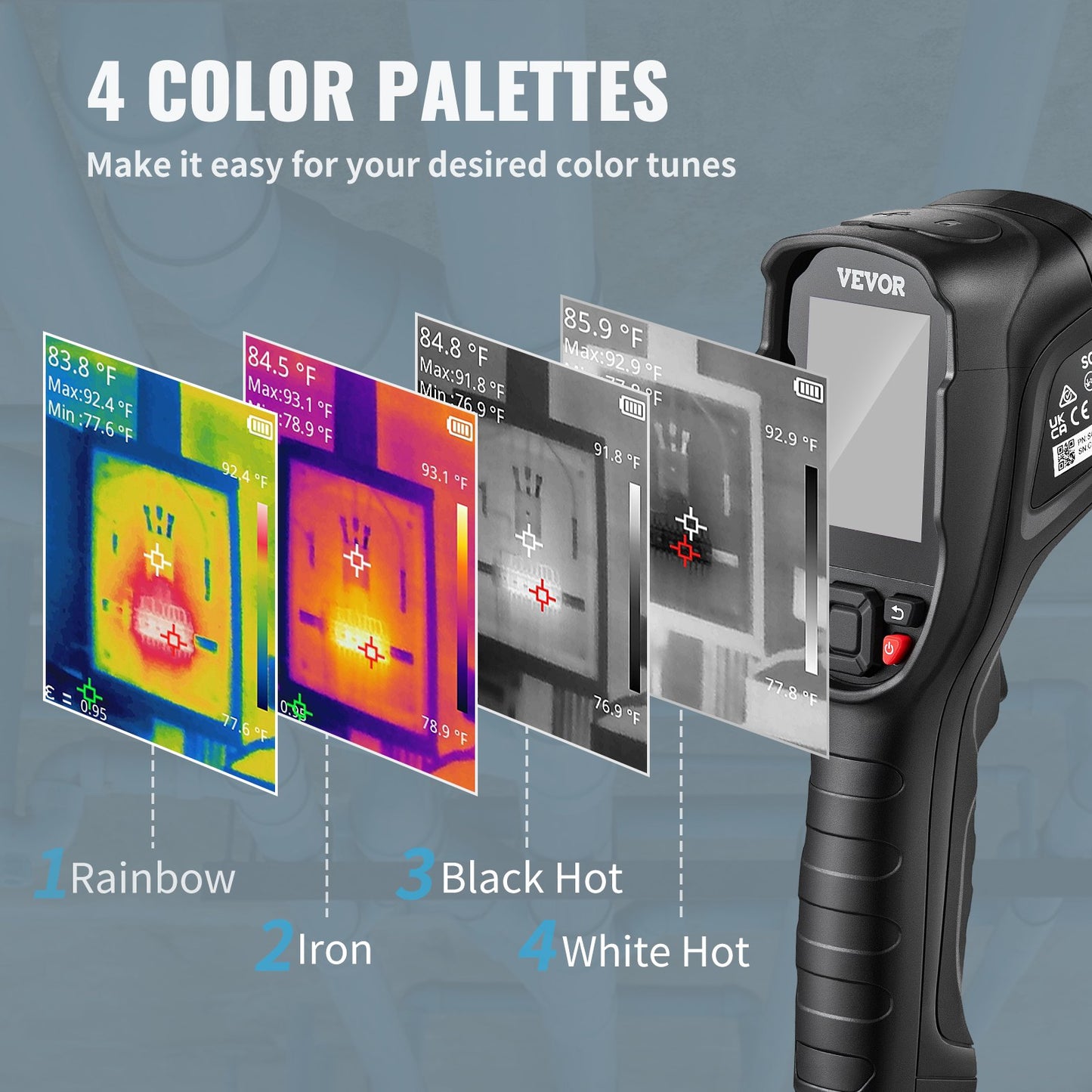 VEVOR Infrared Thermal Imager Thermal Camera IR Resolution 240x180 2.8" LCD Screen