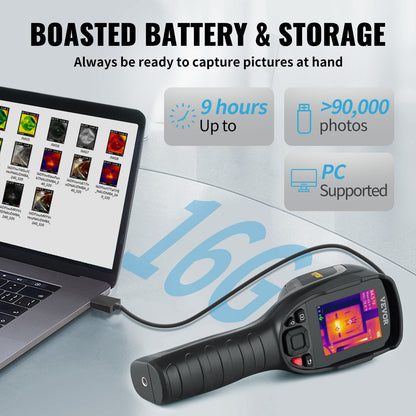 Infrared Thermal Camera with 240x180 Resolution, 2.8" Display, 4 Color Modes
