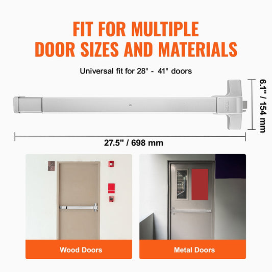 Carbon Steel Panic Exit Device with Exterior Lever for Emergency Doors