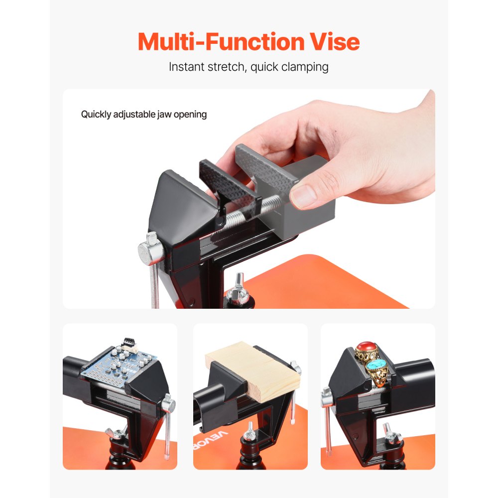 VEVOR Magnetic Helping Hands Soldering Station Vice Magnifying Lamp 4 PCB Holder