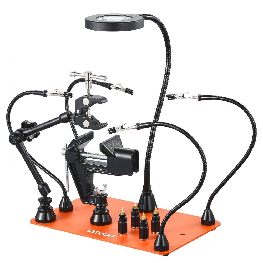 VEVOR Magnetic Helping Hands Soldering Station Vice Magnifying Lamp 4 PCB Holder