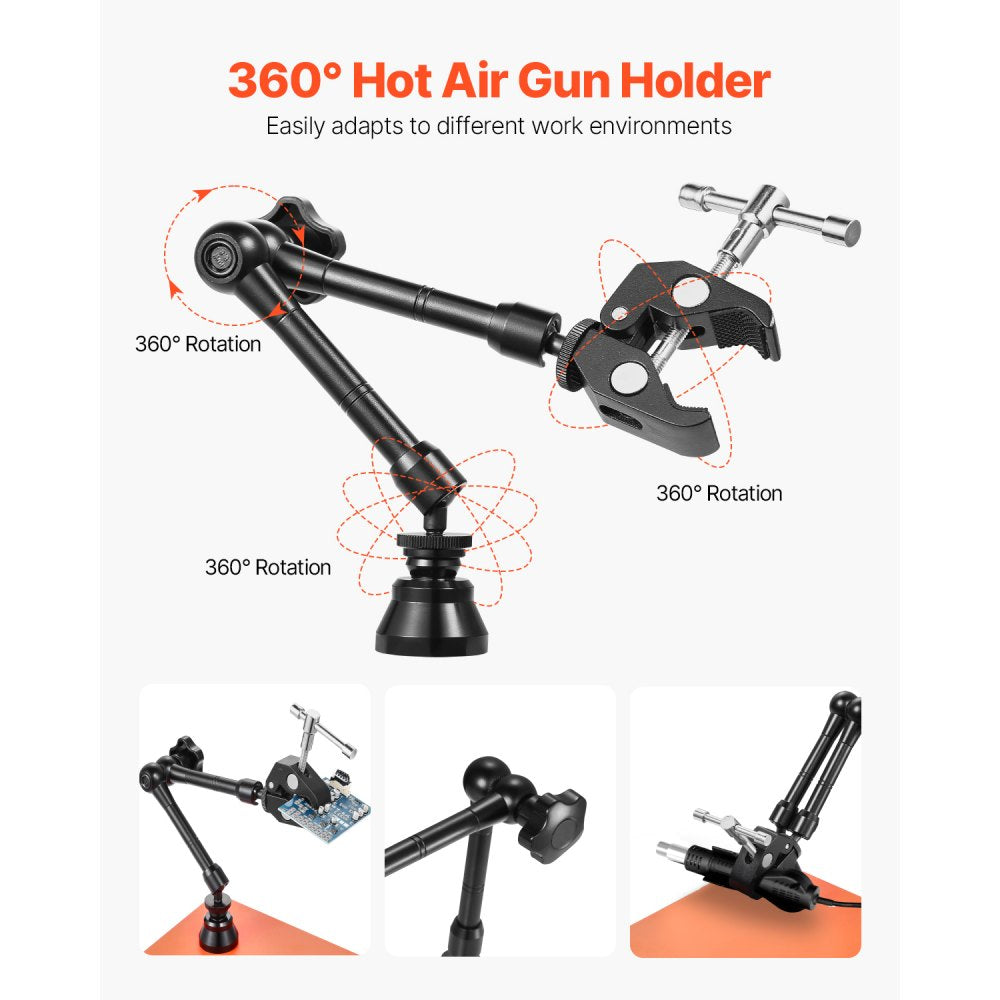 VEVOR Magnetic Helping Hands Soldering Station Hot Air Gun Holder 6 PCB Holders