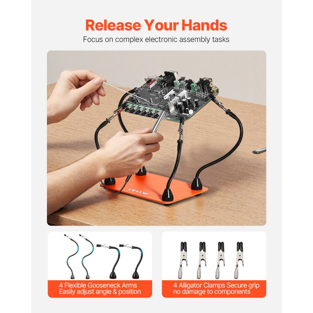 VEVOR Magnetic Helping Hands Soldering Station Hot Air Gun Holder 6 PCB Holders