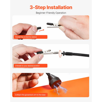 VEVOR Magnetic Helping Hands Soldering Station 4 Flexible Arms Alligator Clips
