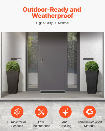 VEVOR Tall Planter Set of 2 Square Tapered Planters 57 cm for Outdoor Indoor