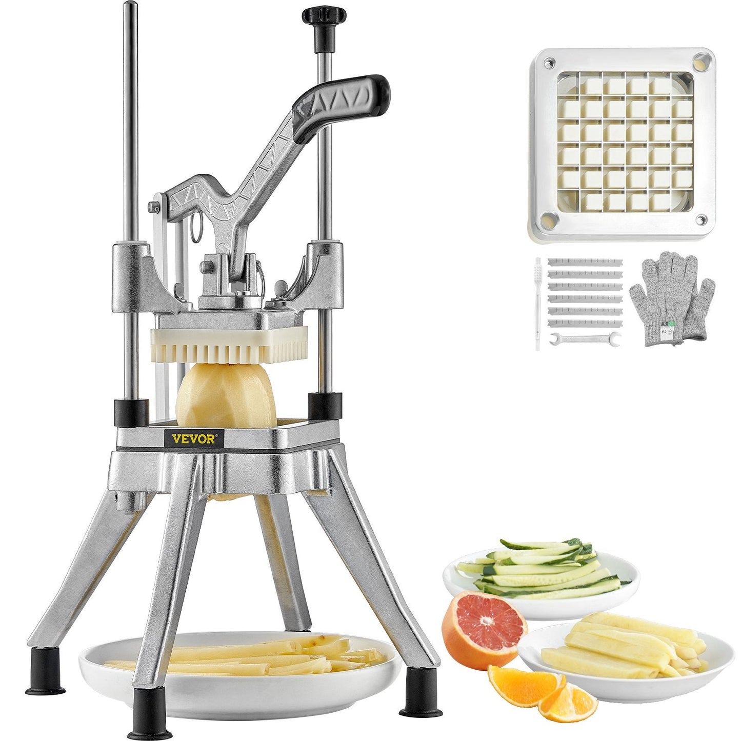 Heavy Duty Stainless Steel Vegetable & Fruit Chopper with 0.01m Blade