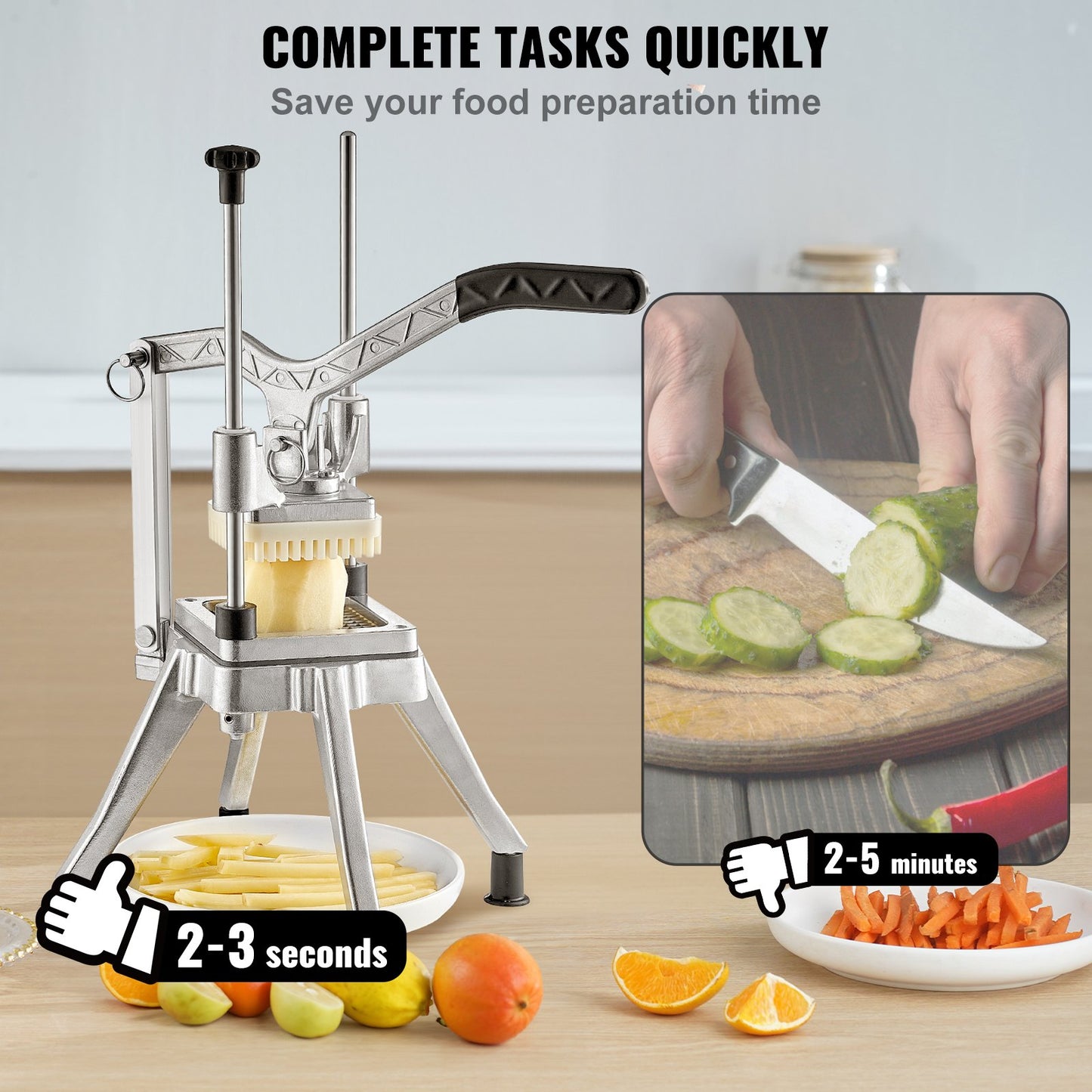 VEVOR Commercial Vegetable Fruit Chopper 3/8″ Blade Heavy Duty Professional Food
