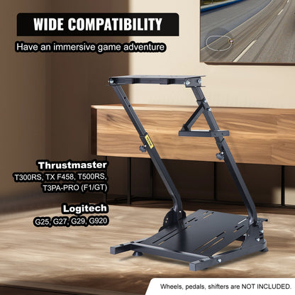 Adjustable Racing Wheel Stand for Logitech G27/G25/G29, Carbon Steel, Foldable