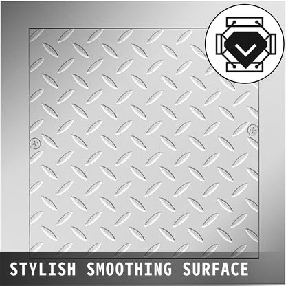 VEVOR Recessed Manhole Cover 11.8\"x11.8\" Clear Opening, Galvanized Steel Drain