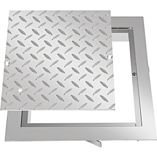VEVOR Recessed Manhole Cover 11.8\"x11.8\" Clear Opening, Galvanized Steel Drain