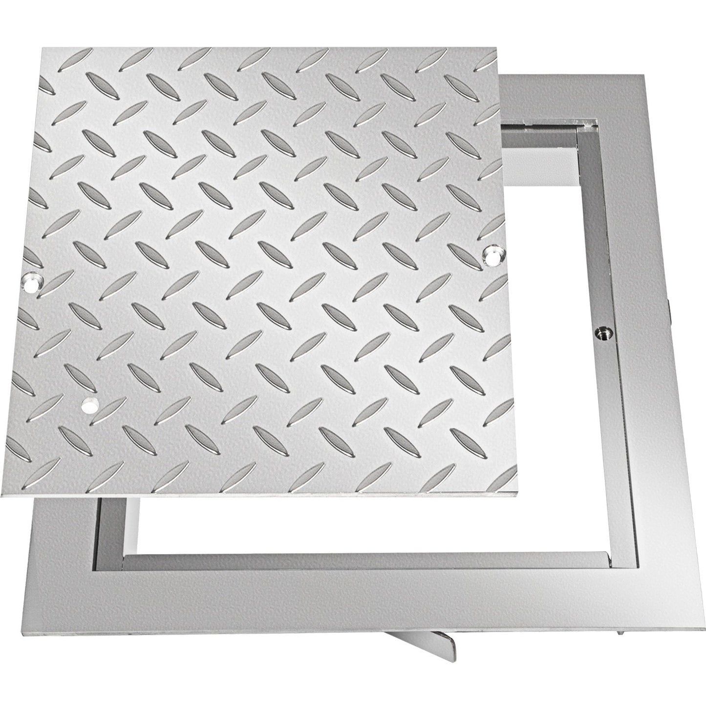 Square Recessed Manhole Cover, Galvanized Steel, 30x30 cm Clear Opening