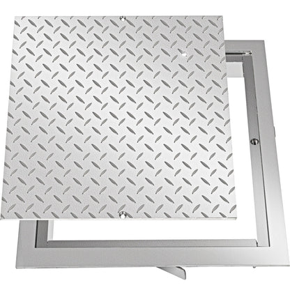 VEVOR Recessed Manhole Cover 50 x 50 cm Clear Opening, Galvanized Steel Drain Cover