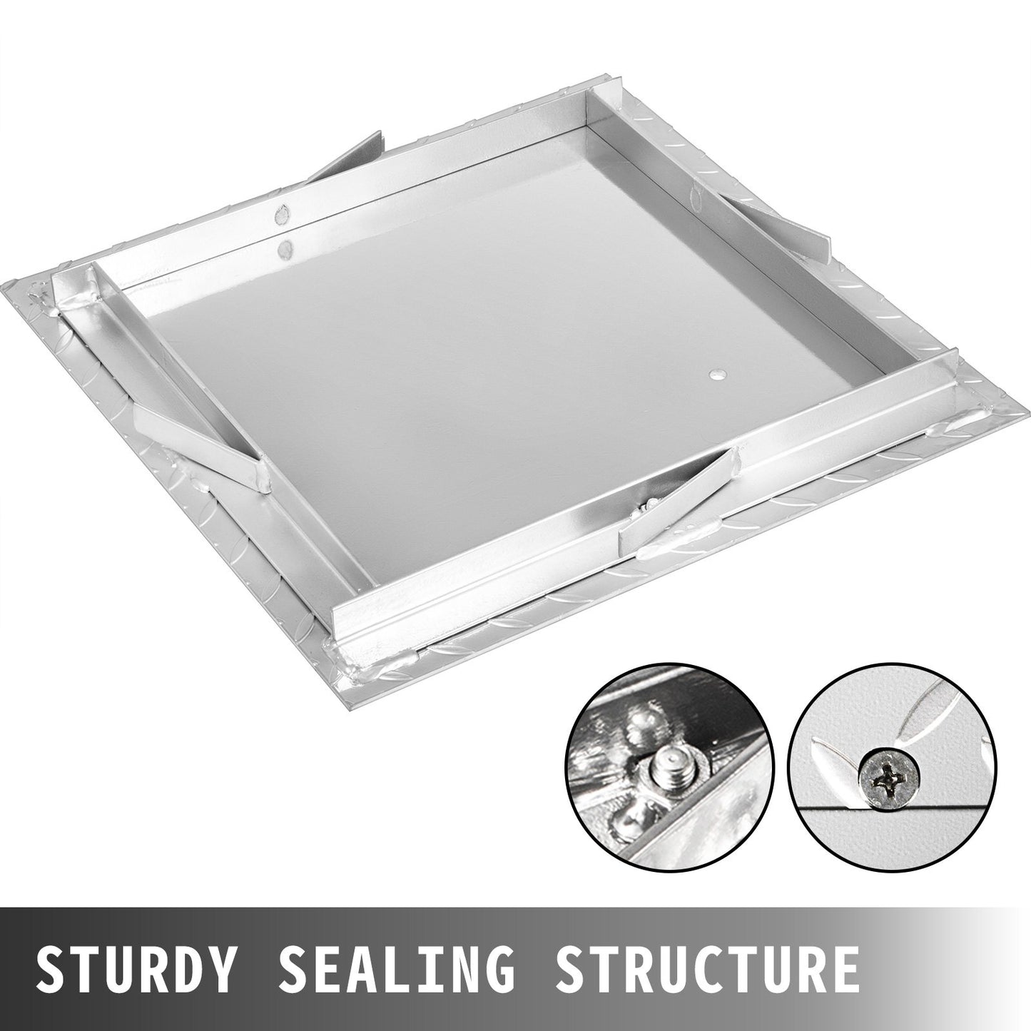 VEVOR Recessed Manhole Cover 50 x 50 cm Clear Opening, Galvanized Steel Drain Cover