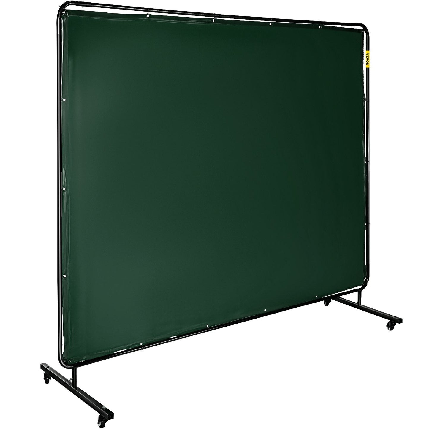 Flame-Resistant Green Welding Screen with Frame, 1.8m x 2.4m Vinyl Curtain